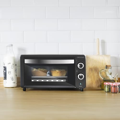 Cecotec - Bake&Toast 1090 Black Table Oven, 10L, 1000W, 60-Min Timer, 230ºC