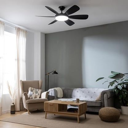 Cecotec - EnergySilence Aero 5200 Ceiling Fan, 36W, 132cm, LED Light, Remote, 6 Speeds