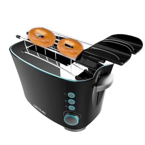 Experience the Cecotec Vertical Toaster with 650W power, double slots for 2 toasts, automatic stop, and crumb picker. Perfect for quick breakfasts! Keywords: vertical toaster, 650W power, automatic stop, crumb picker