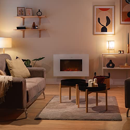 Cecotec - 2000W WiFi Electric Fireplace, 35" Size, Remote Control, Timer