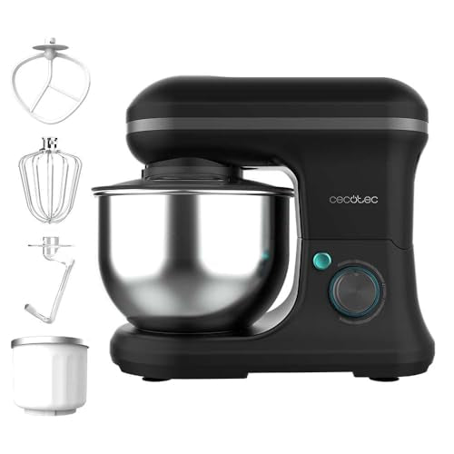 Cecotec - Cecomixer Merengue 5L Ice-Cream Kneader Mixer, 1200W Power, Black
