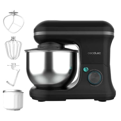 Cecotec - Cecomixer Merengue 5L Ice-Cream Kneader Mixer, 1200W Power, Black