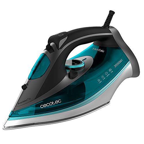 Experience the Cecotec 3100W Steam Iron featuring a ceramic sole, TurboSlide technology, and 5 temperature levels for perfect results. Keywords: steam iron, ceramic sole, TurboSlide
