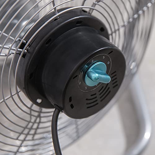 Cecotec - EnergySilence 1000 Pro Industrial Fan, 40W, 12", 3 Speeds, Steel Finish
