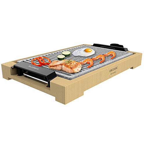 Cecotec Tasty&Grill 2000 Electric Griddle with Bamboo Frame and Non-Stick Surface