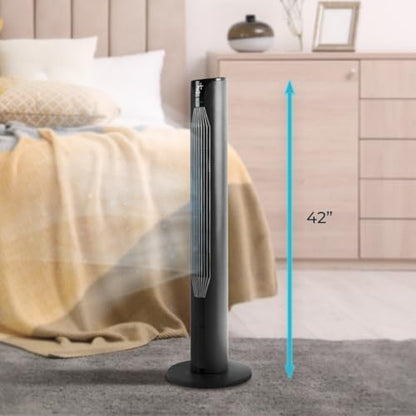 Cecotec - EnergySilence 8150 Skyline Pedestal Fan, 106 cm, Remote Control, 3 Speeds, 80º Oscillation