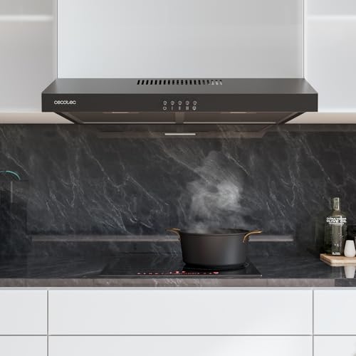 Cecotec - 60 cm Cooker Hood Bolero Flux CM 602200, 220 m³/h Suction, 3 Power Levels, Low Consumption
