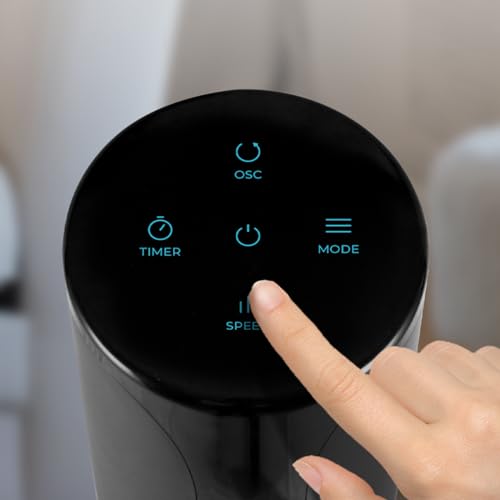 Cecotec - EnergySilence 8150 Skyline Pedestal Fan, 106 cm, Remote Control, 3 Speeds, 80º Oscillation