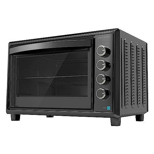 Cecotec Table Oven Bake&Toast 6090 in black with double glass door and interior lighting