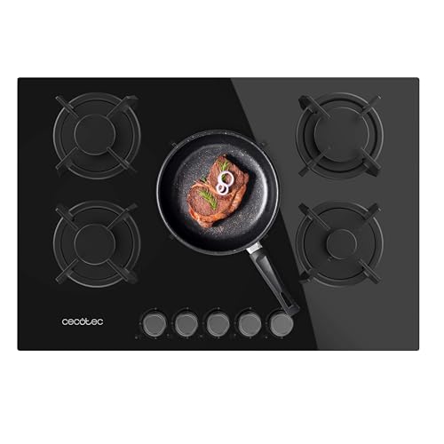 Cecotec Bolero Squad G 5200S Glass Black Hob With 5 Burners for Versatile Cooking