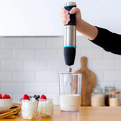 Cecotec - Hand Blender Power TitanBlack 1200 XL, 1200W, CrossBlades, Splash Guard