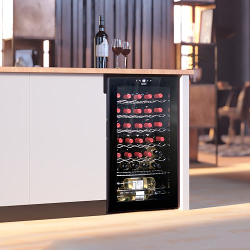 Cecotec Wine Cellar 34 Bottles Bolero Grandsommelier - Adjustable Temperature Control