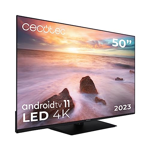 Cecotec 50" Smart TV A2 Series with a sleek frameless design and vibrant display