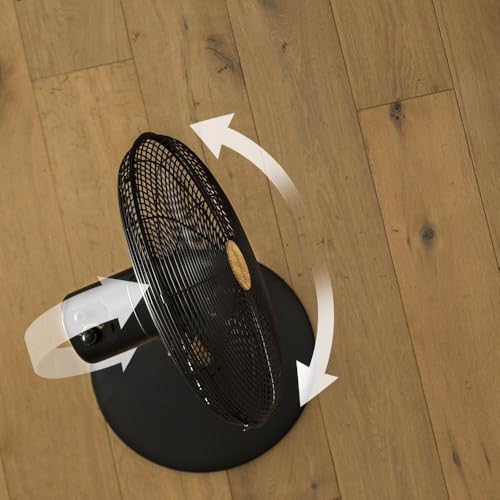 Cecotec - EnergySilence 600 Pedestal Fan, 50W, Wood Finish, 3 Speeds, Oscillation