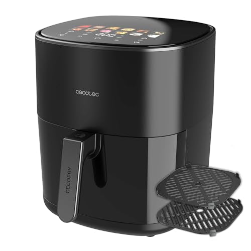 Cecotec - 6.5L Oil-Free Hot Air Fryer with Grill Plate & Double Heating Elements