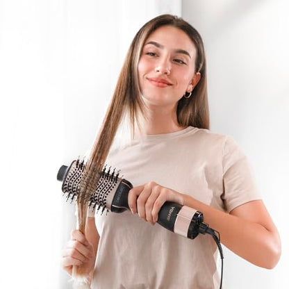 Cecotec - 1200W Air Voluminization Brush, 2-in-1 Dryer & Styler, Ceramic Coating