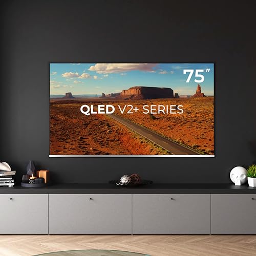 Cecotec - 75 Inch QLED Smart TV V2, 4K UHD, Android TV 11, Dolby Vision