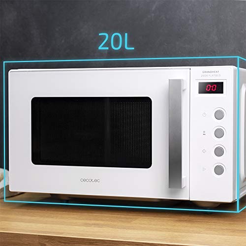 Cecotec GrandHeat 2000 Flatbed Microwave - 20L, 700W, Easy Clean