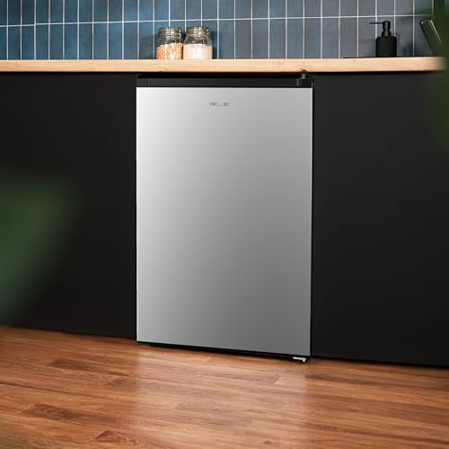 Cecotec - Stainless Steel Mini Fridge 133L, Reversible Door, Energy Class E, Automatic Defrost