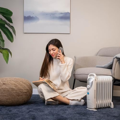 Cecotec - Electric Oil Filled Radiator 1000W, 9 Modules, Low Energy, Safety System