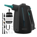 Cecotec Hydrosteam 1300 Rapid Max Steam Cleaner in black with accessories