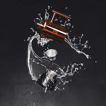 Cecotec - Moking 400 Stainless Steel Coffee Maker, Elegant Design, Dishwasher Safe, Suitable for All Heat Sources