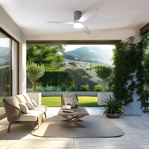 Cecotec - EnergySilence Aero 5600 Ceiling Fan, 40W, 6 Speeds, LED Light