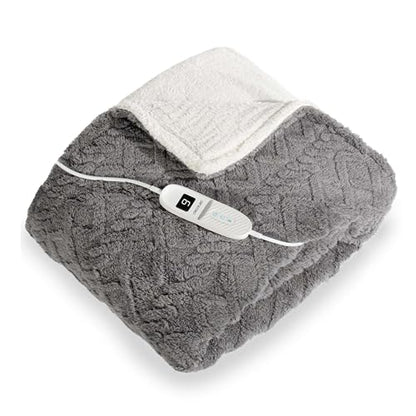 Experience ultimate comfort with the Cecotec Electric Sherpa Thermal Blanket featuring 9 heat levels and auto shut-off. Ideal for cozy nights and relaxation. Keywords: electric blanket, thermal blanket, Sherpa, auto shut-off