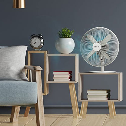Cecotec - EnergySilence 610 Steel Desk Fan, 40W, 12" Diameter, 3 Speeds, Oscillation