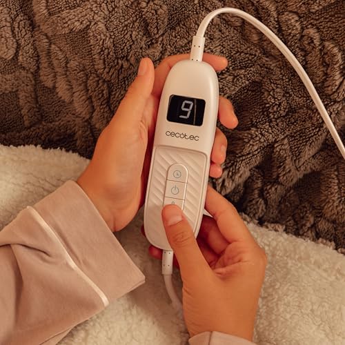 Cecotec - Electric Sherpa Thermal Blanket with 9 Heat Levels & Auto Shut-off
