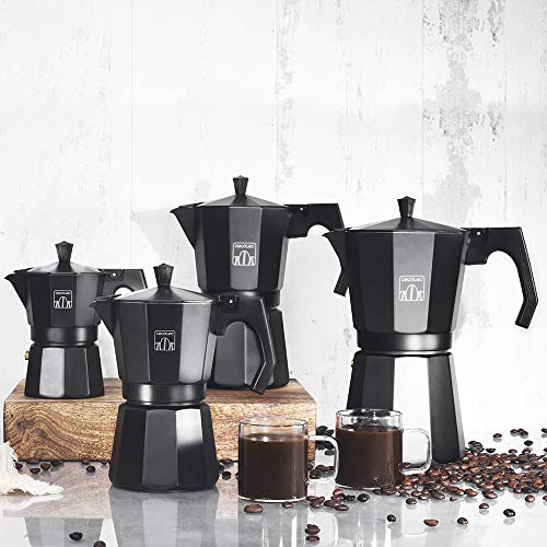 Cecotec Cumbia Mokclassic 300 Black Coffee Maker - 3 Cups, Easy to Clean
