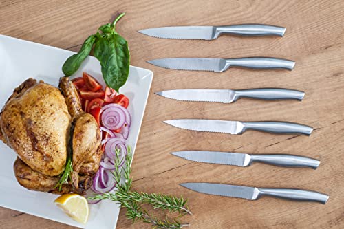 Cecotec - Set of 6 Professional Steak Knives with 2mm Thick Blades