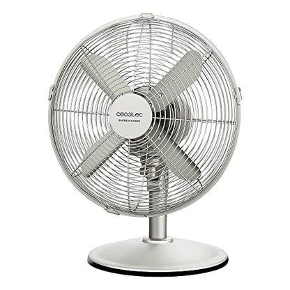 Stay cool with the Cecotec EnergySilence 610 Steel Desk Fan. Featuring 40W power, 3 speeds, and oscillation for optimal airflow. Perfect for home or office use!