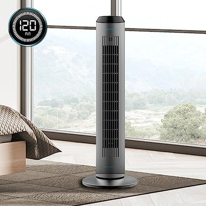 Cecotec - EnergySilence 8190 Skyline Ionic Tower Fan, 60W, 3 Speeds, Remote Control