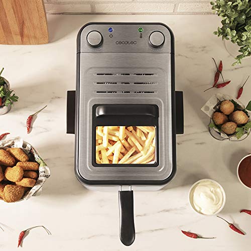 Cecotec CleanFry Infinity Electric Fryer - 3L Capacity, OilCleaner Filter, Fast Cooking