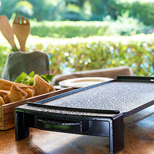 Cecotec - Tasty & Grill 3000 Electric Hob, 2600W, RockStone Coating, M-Shaped Heating