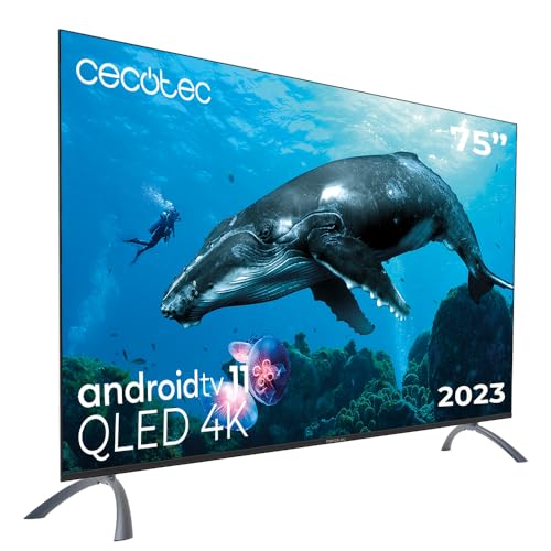 Experience stunning visuals with Cecotec's 75 Inch QLED Smart TV V2. Enjoy 4K UHD resolution, Android TV 11, Dolby Vision, and Google Assistant. Perfect for home entertainment!