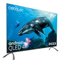 Experience stunning visuals with Cecotec's 75 Inch QLED Smart TV V2. Enjoy 4K UHD resolution, Android TV 11, Dolby Vision, and Google Assistant. Perfect for home entertainment!