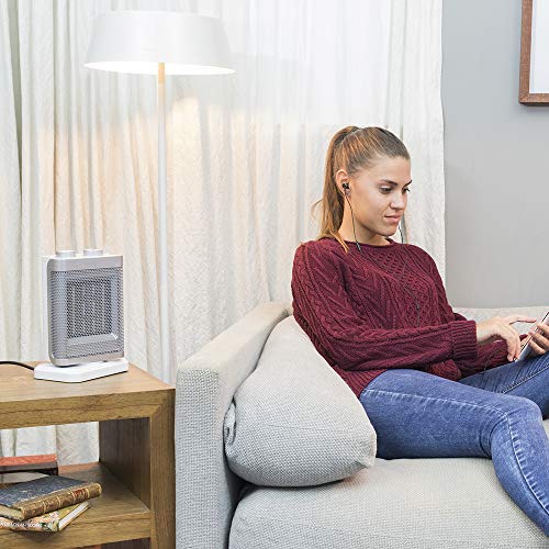 Cecotec - 1500W Oscillating Ceramic Bathroom Heater with Adjustable Thermostat, 3 Modes, Overheating Protection