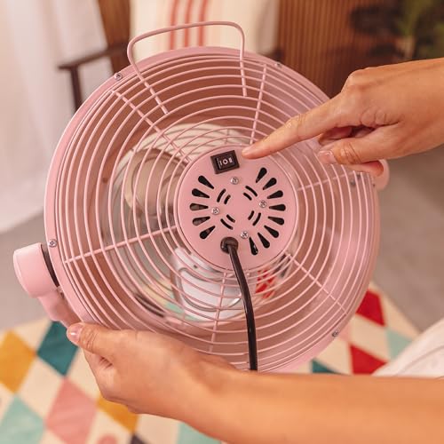 Cecotec EnergySilence 250 ClassicStyle Pink Pedestal Fan - High Power 25W