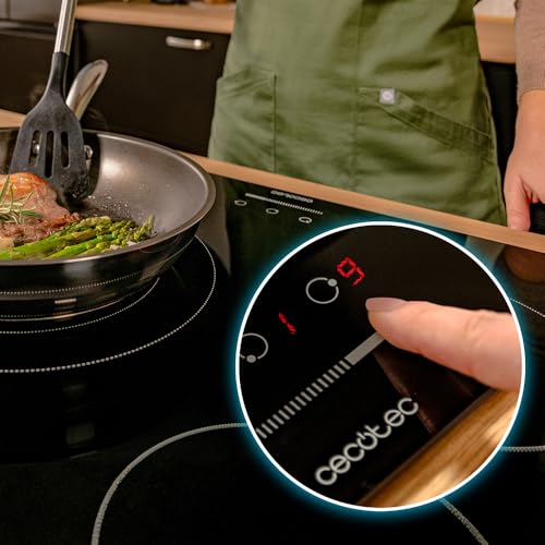 Cecotec - 3-Zone Ceramic Hob, 5700W, Touch Control, Child Lock, Timer