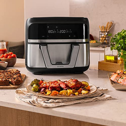 Cecotec - Cecofry Dual 9000 Air Fryer, 9L, 2850W, Digital Touch Panel, 6 Cooking Modes