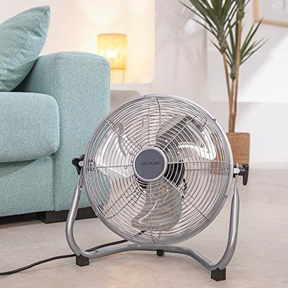 Cecotec - EnergySilence 1000 Pro Industrial Fan, 40W, 12", 3 Speeds, Steel Finish