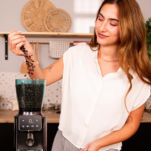 Cecotec Electric Coffee Grinder SteelMill Touch - Elegant Design & 30 Grind Settings