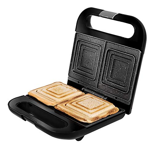Cecotec Rock'n Toast Squared Sandwich Maker with stainless steel finish and cold-tact handle