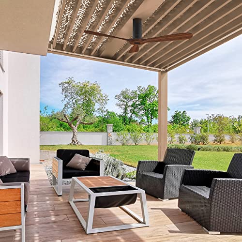 Cecotec - WiFi Ceiling Fan with Remote, 52" Diameter, 3 Blades, IP44