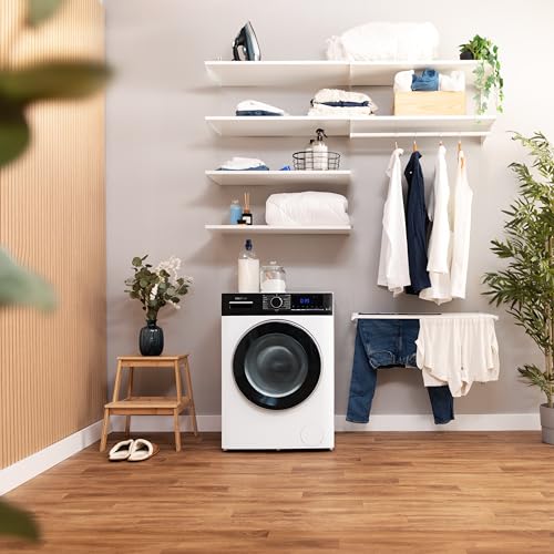 Cecotec - 8 kg Inverter Washing Machine, 1400 RPM, Steam Function, 15 Programs