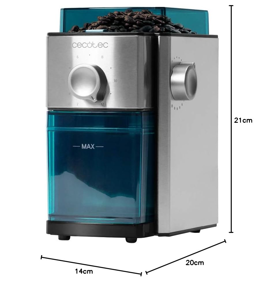Cecotec SteelMill 2000 Adjust Coffee Grinder - Perfect for Freshly Ground Coffee