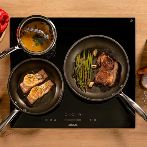 Cecotec - 3-Zone Ceramic Hob, 5700W, Touch Control, Child Lock, Timer