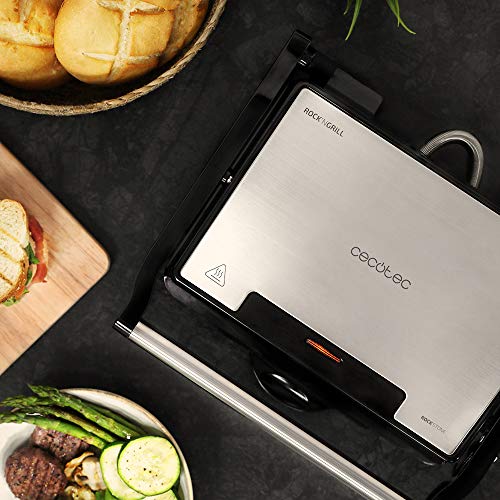 Cecotec - 1500W Electric Grill with RockStone Coating & Easy Clean Design